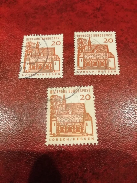 Deutsche Bauwerke - 20 Pf Rollenm. mit Nrn. 150, 255, 0770 - MiNr.456R - gest.