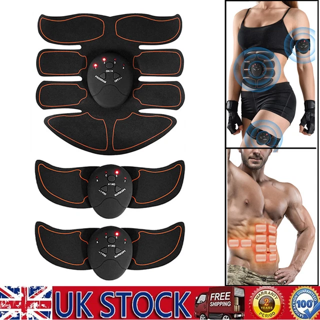 12 Pads EMS Abdominal Muscle Toning Trainer ABS Stimulator Toner Fitness  Belt