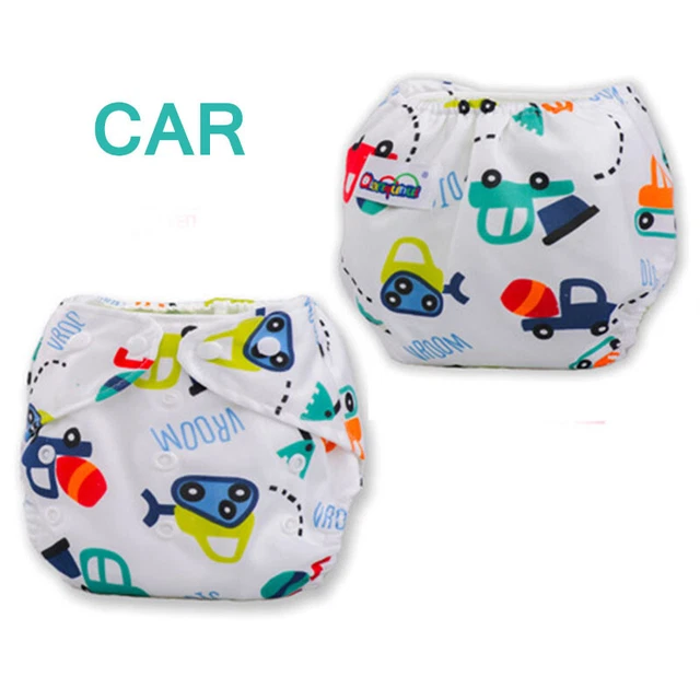 Baby Washable Cloth Diaper Nappies Adjustable Reusable Lot 5 Diapers+5 INSERTS 10