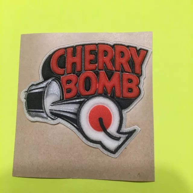 Cherry Bomb Vintage Vinyl Stick/on Sew/on Patch New Old Stock. (2” X 1 3/4”)