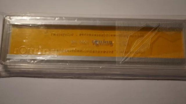 Original rOtring Schriftschablone N° 5801  1,6 mm  Schrifthöhe schräge Schrift