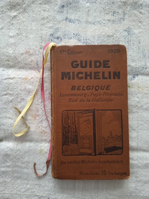 guide michelin 1929 Belgique