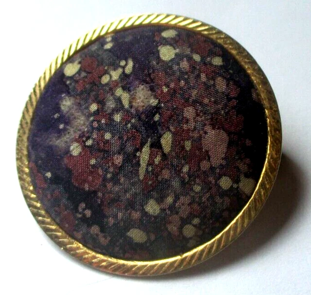 Broche Vintage Camée En Résine Couleur Or - Fermoir à Pompe - Référence 1710 - Occasion En Parfait état