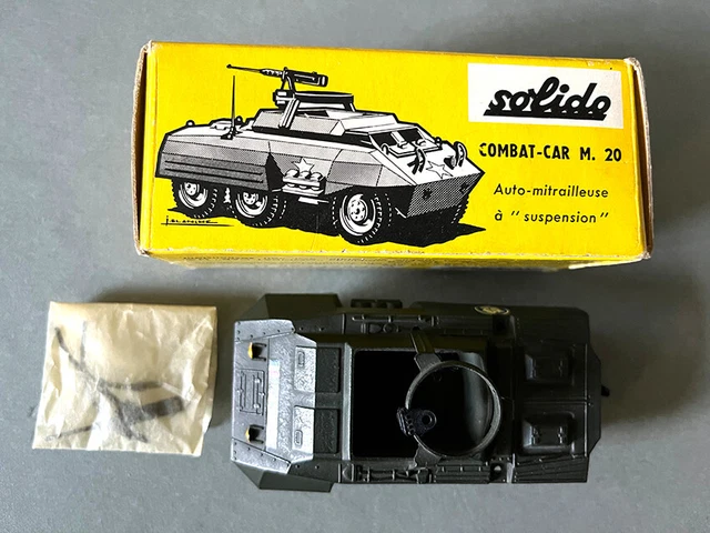 Modèle Réduit Solido Combat-Car M20 1961/80 - Bon état, Manque Mitrailleuse, Occasion