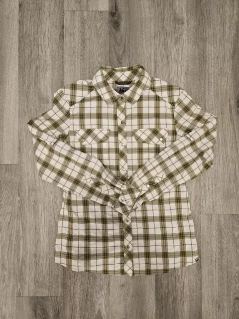REI Snap Shirt Womens XS Long Sleeve Button Up Vented Outdoor Hiking Plaid