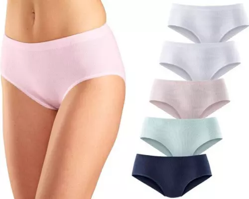 5 PACK OF Briefs UK 22 Ladies 100% cotton knickers pants pink mint
