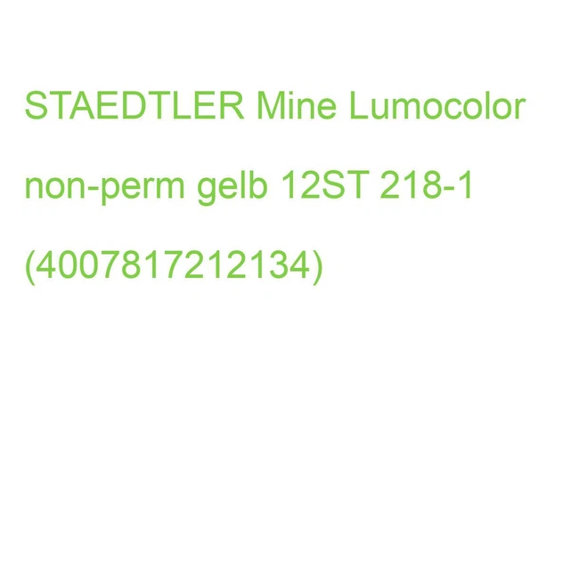 STAEDTLER Mine Lumocolor non-perm gelb 12ST 218-1 (4007817212134)