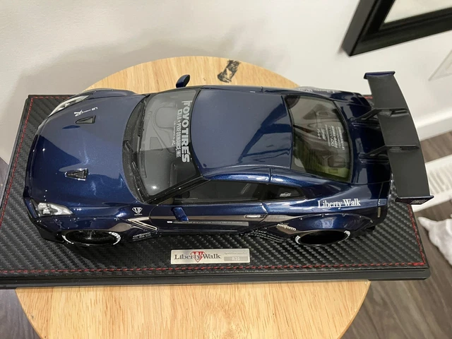 IGNITION MODEL 1/18 LB Works GTR R35 Liberty Walk Metallic Blue *No OG ...