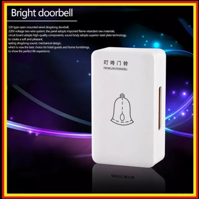 AC 200 Welcome Ding Dong Doorbell Mechanical 2 Wires Surface Mounted Door Bell