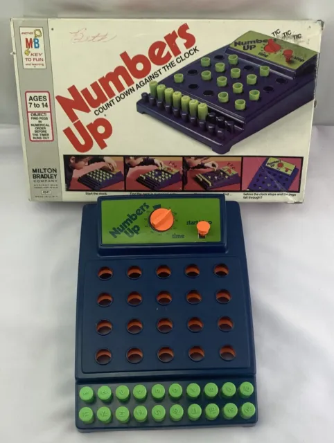 1975 Numbers Up Game by Milton Bradley Complete, Working in Good Cond FREE SHIP