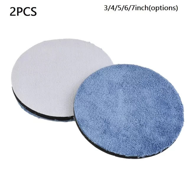 2Pcs 3/4/5/6/7inch Microfiber Polishing Pads Buffing Pad Set For Car Polisher