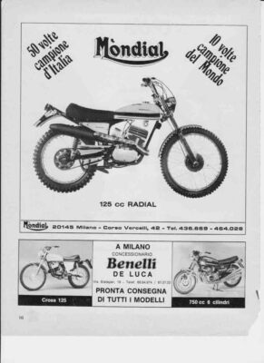 brochure MOTO ACCOSSATO 80c -MOTOCROSS-REGOLARITA-ENDURO MOTOITALIANE depliant 