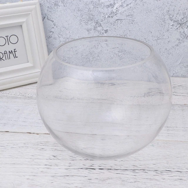 Clear Bowl Glass Jarrón Acuario Clear Bubble Plantador Terrario Tazón Tanque para
