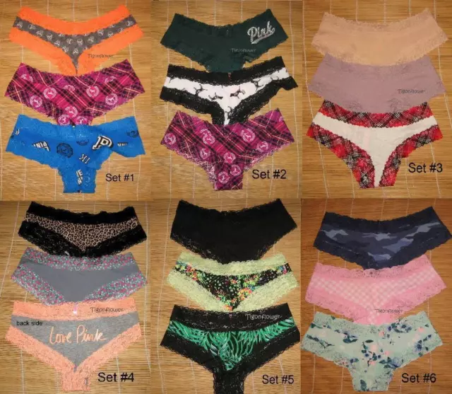 VICTORIA'S SECRET PINK Panties Low Rise Cheeky Small S You Choose Set  $27.00 - PicClick