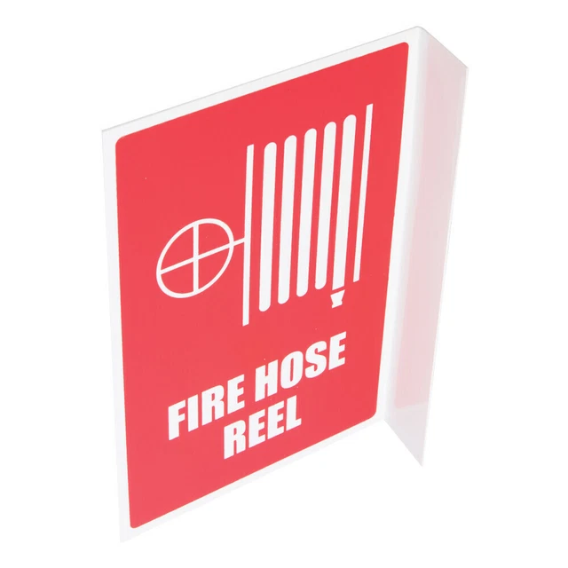 Pvc Fire Sign FIRE HOSE REEL Location Sign PVC Plastic 225 x 150mm Angled Small $6.50 ...
