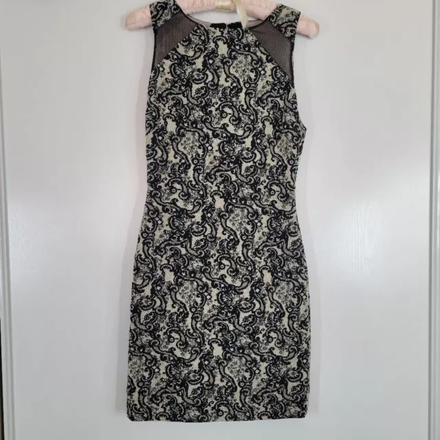 Alice + Olivia Embroidered Jacquard Dress Size 0