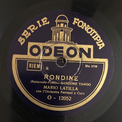 RARE 78RPM 10" ALDO VISCONTI MAMMA/ LUCIANO TAJOLI SERENATA SINCERA ODEON 20382 