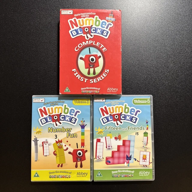 NUMBERBLOCKS DVD VOLUMES 1-4 - Educational Kids TV Show Animated