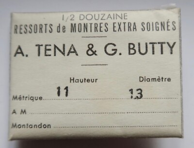 Tena Ressort de barillet Ht 1,3mm; Ø 8,5mm Tena Butty 