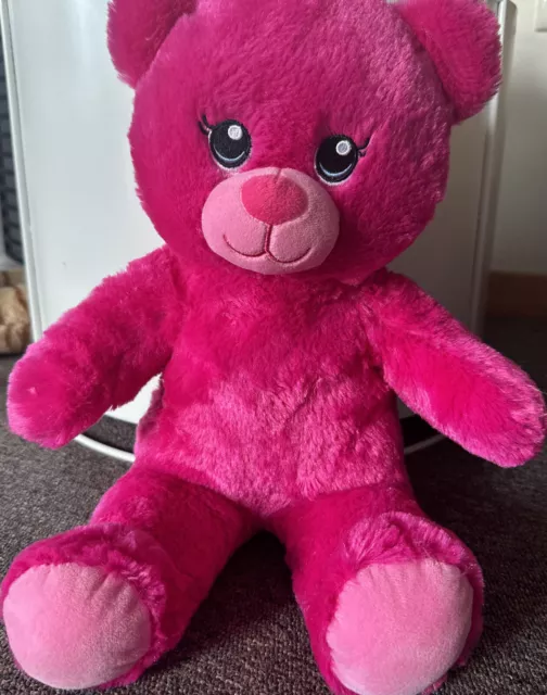 Build a bear Bright Pink Soft plush teddy BAB EUC 40cm