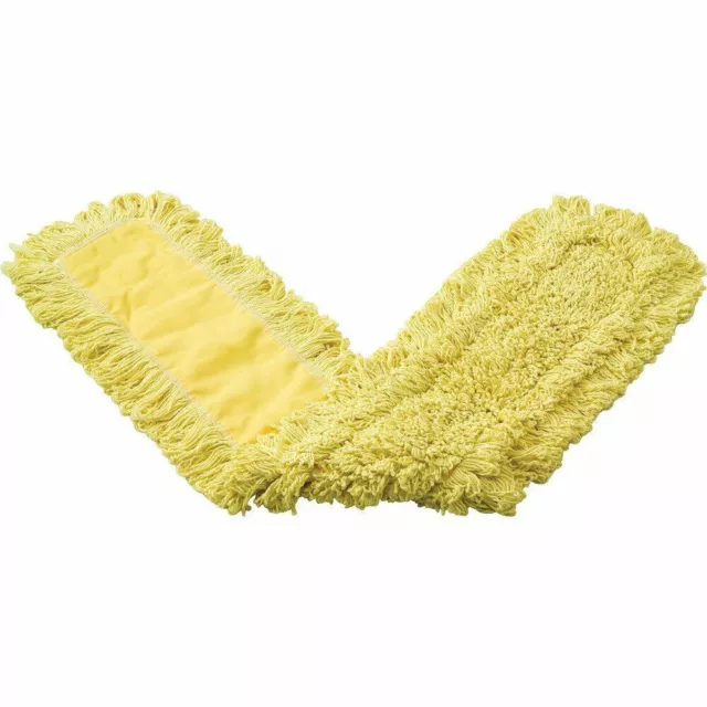 Case of 12 Rubbermaid Commercial Trapper Dust Mop, 60" Yellow FGJ15800YL00