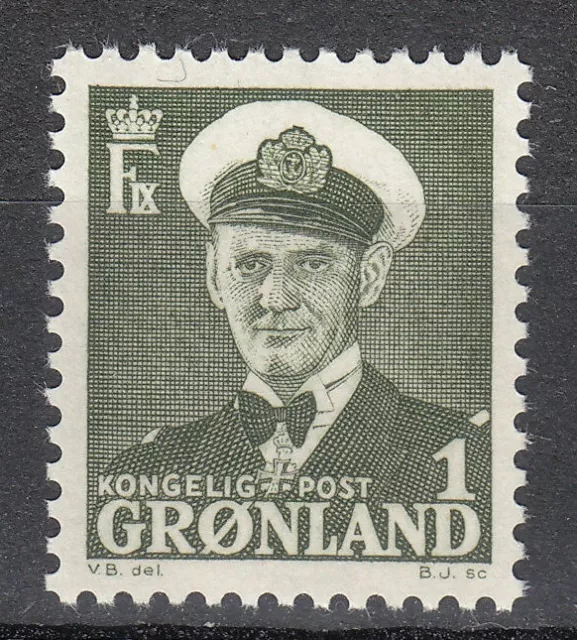 Greenland 1950 Mi 28 Sc 29 MNH King Frederick IX , King of Denmark **