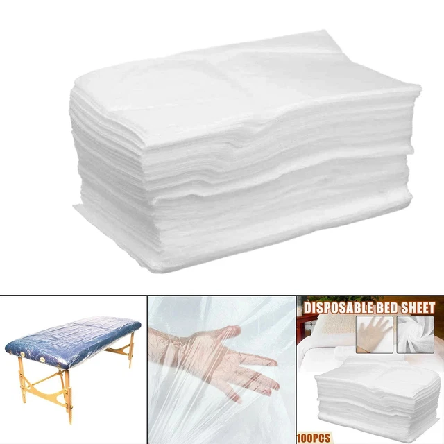 100x Draps De Table  Jetables Respirants Pour Esthéticienne De Lit De