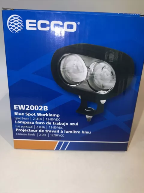 ECCO EW2002B Forklift Safety Spot Worklamp 2 Light LED Blue 12-80V UL