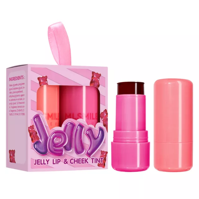 2-in-1 Jelly Powder Blusher Suit Lip And Cheek Dual Purpose Powder Blusher Stick