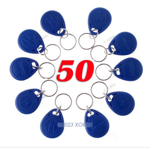 50pcs Blue RFID Tag/Card/Key/Keyfobs For Access Control RFID Reader 125KHz