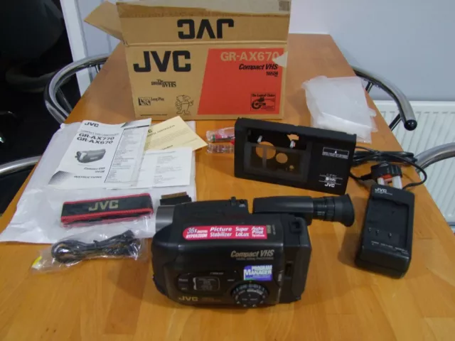 VINTAGE JVC COMPACT Vhs Camcorder Gr - Ax670 Original Box Never Used.  £45.00 - PicClick UK