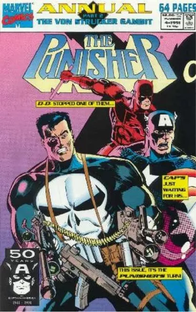 PUNISHER ANNUAL 4 1991 MARVEL CAPTAIN AMERICA DAREDEVIL NM V2 VOL 2 2nd SERIES