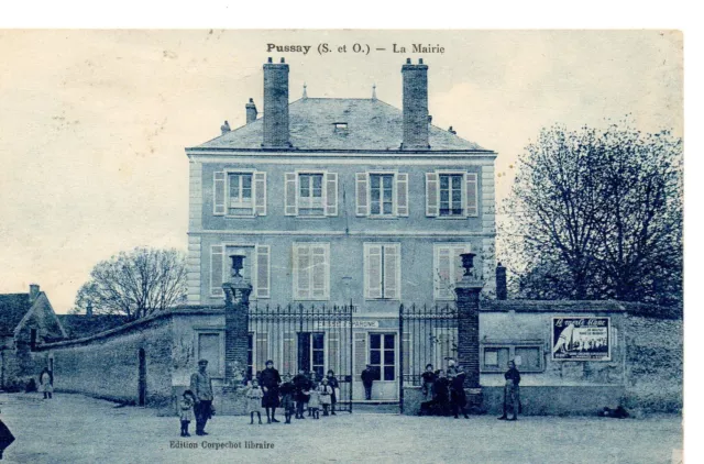 CPA PUSSAY (91 Essonne), La Mairie, années 1910