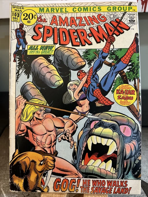 Amazing Spiderman #103 Kazar app. Marvel 1971 Bronze Beauty! Stan Lee