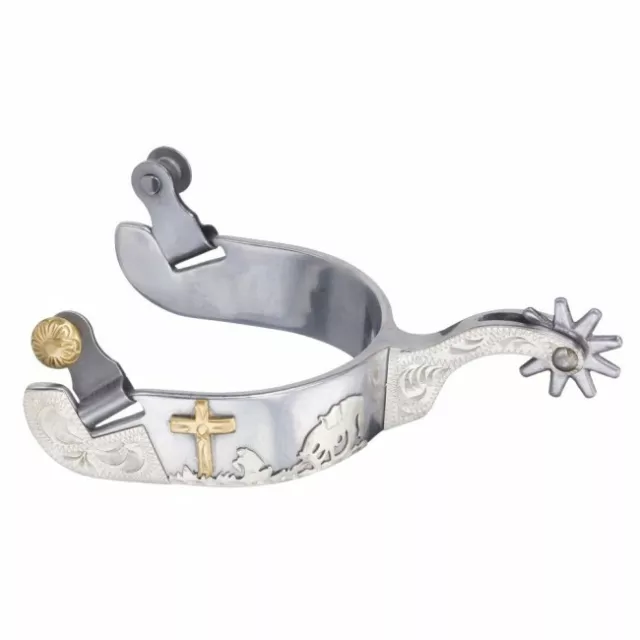 Sweet Iron Spurs with Praying Cowboy Design