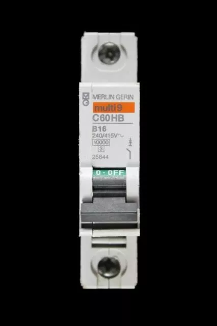 1x Merlin Gerin MCB 16 Amp Single Pole Breaker Type B 16A Multi9 C60HB