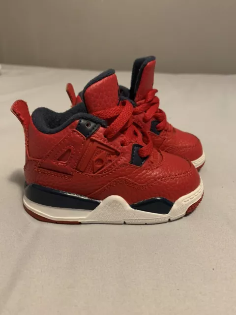 Nike Air Jordan 4 Retro PS FIBA Gym Red Shoes Sneakers Toddler Sz 4C