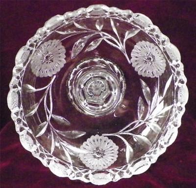 McKee Innovation Comport Compote Cut Crystal Antique Glass EAPG A Beauty