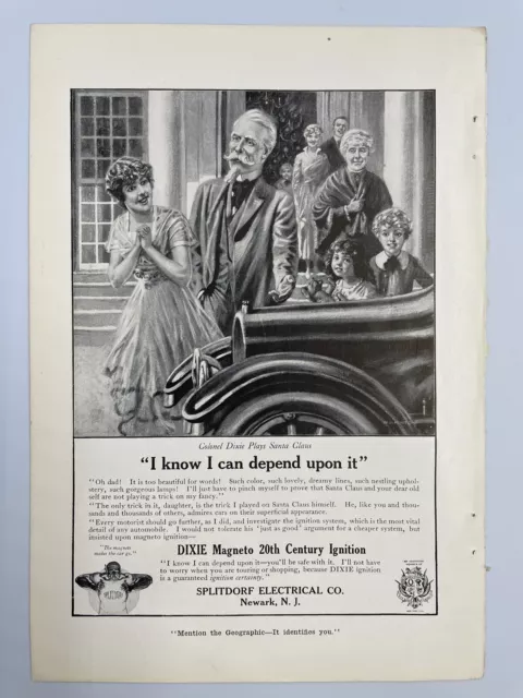 1915 Dixie Magneto 20th Century Ignition Print Ad - Splitdorf Electrical Co