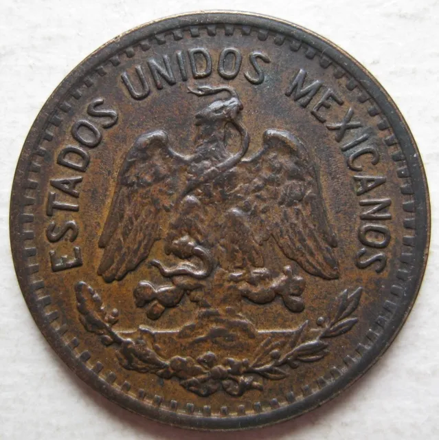 Decent Mexico 1937 Bronze One Centavo Coin (Km# 415)