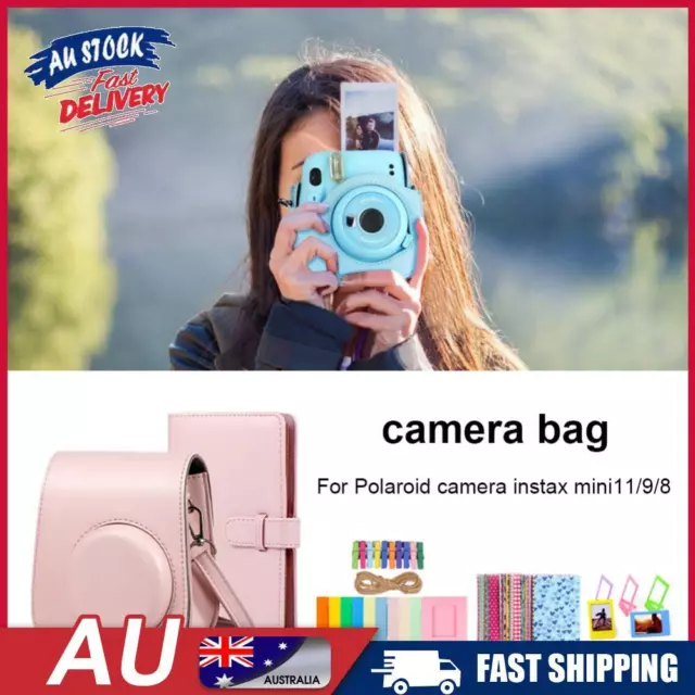 AU 5 in 1 Camera Accessories Bundle for Fujifilm Instax Mini 11/9/8 (Pink)