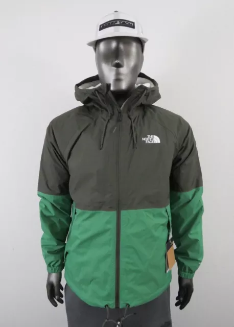 Mens The North Face Antora Dryvent Waterproof Hoodie Rain Jacket - Taupe Green