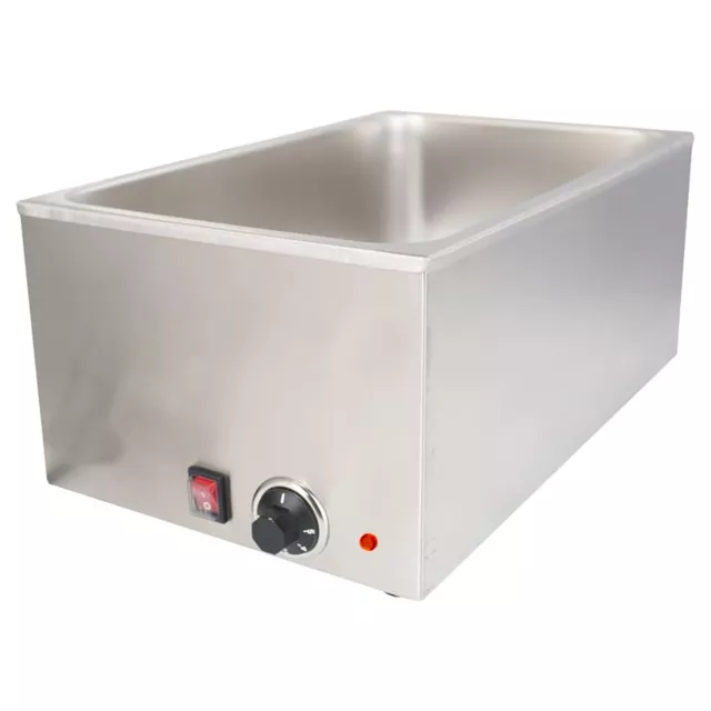 Electric Bain Marie Stainless Steel 1200W Food Warmer Fits 1/1Gn Commercial Wet