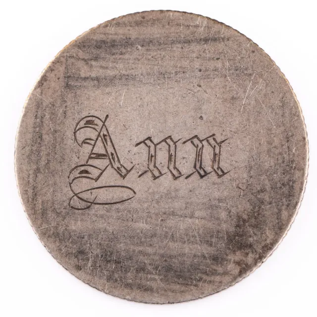 "Ann" Vintage Love Token Seated Quarter Silver 25c