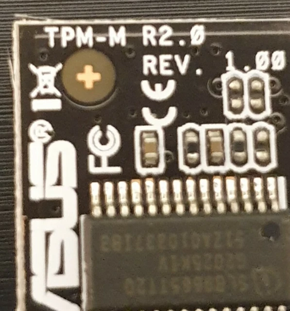 ASUS TPM-M R2.0 14-1 Pin Skylake TPM module 2.0 Windows 11 £28.79 ...