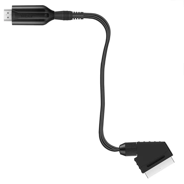 Cable convertidor HDMI a Scart Adaptador compatible Adaptador de audio de vídeo 3