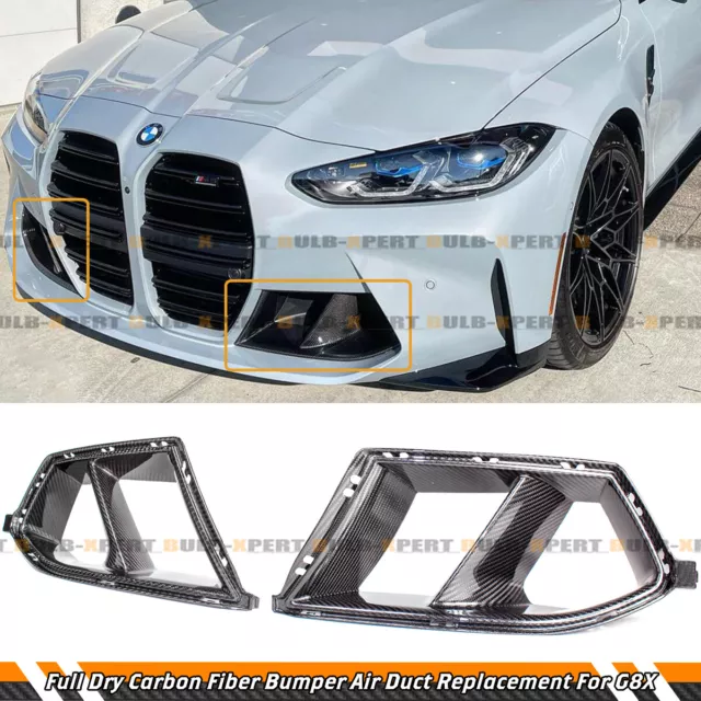 Prepreg Dry Carbon Fiber Front Bumper Air Duct Inlet For 21-24 Bmw G80 G82 M3 M4