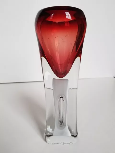 Vintage Adam Jablonski Art Glass vase. Signed, dated, numbered. Read!