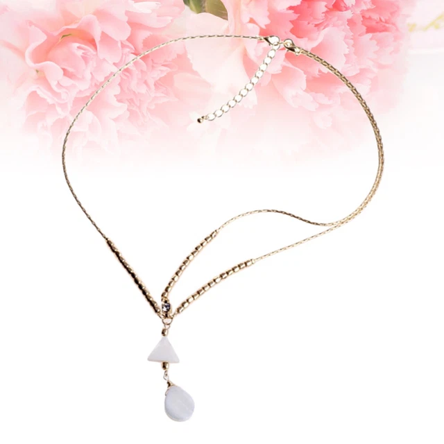 Stirn Schmuck Goldene Kopfkette Kopfbedeckung Stirnkette Braut