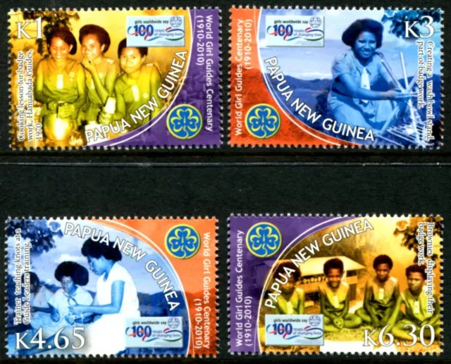 PAPUA NEW GUINEA - 2010 'CENTENARY OF GIRL GUIDES' Set of 4 MNH SG1385-88 [D2316